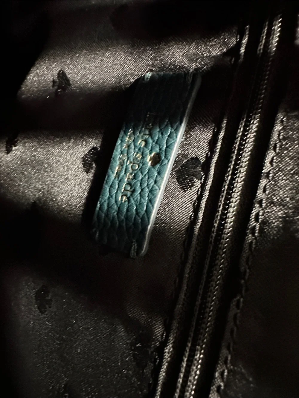 Kate Spade Dark Teal Pebbled Leather Hobo Bag